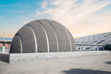 Obraz premium The planetarium at Bibliotheca Alexandrina in Alexandria, Egypt