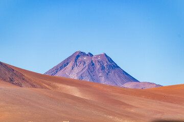 Volcanic mountain in desert environment, Atacama Desert, Chile.