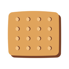 Biscuit and cookies illustration. Isolated on white background. Vector illustration.