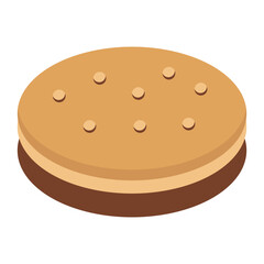 Biscuit and cookies illustration. Isolated on white background. Vector illustration.