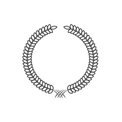 Laurel Wreath Icon. Winner Symbol - Vector Logo Template.
