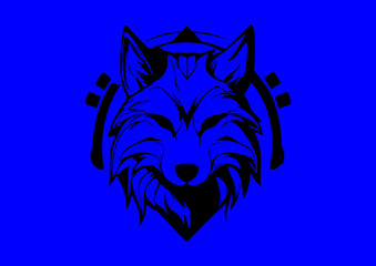 Wolf esport character mascot logo design vector template