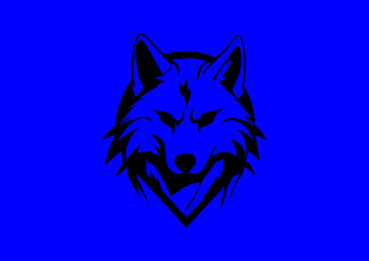 Wolf esport character mascot logo design vector template