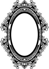 Vector vintage ornament frame illustration