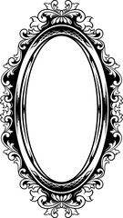 Vector vintage ornament frame illustration