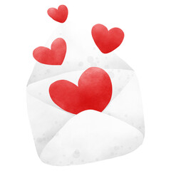 Valentine’s Day red heart and cloud transparent 