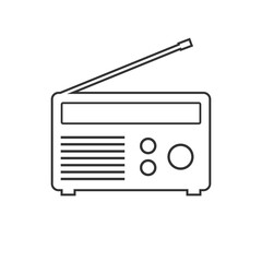 Radio Icon. Audio, Old Device - Vector Sign and Symbol for Design, Presentation, Website or Apps Elements.