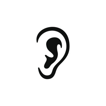 Ear icon isolated on white background