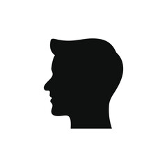 Head icon isolated on white background