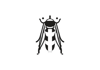 African Sugarcane Borer minimal style icon illustration design
