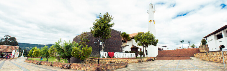 Guatavita Colombia, a magical town, main square