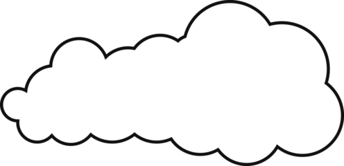 Foto op Canvas cloud flat cartoon. cloud icon symbol concept. Vector flat cartoon cloud illustration for web sites and banners design. © pengedarseni