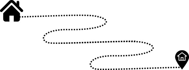 Fototapeta premium Home Route Icon