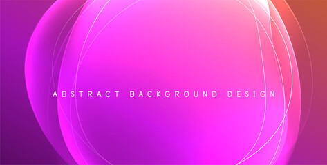Colorful transparent flowing fluid shapes with glow effect geometric background. Wavy lines round forms. Vector illustration For Wallpaper, Banner, Background, Card, Book Illustration, landing page