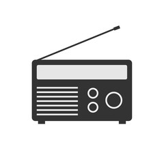 Radio Icon. Audio, Old Device - Vector Sign and Symbol for Design, Presentation, Website or Apps Elements.