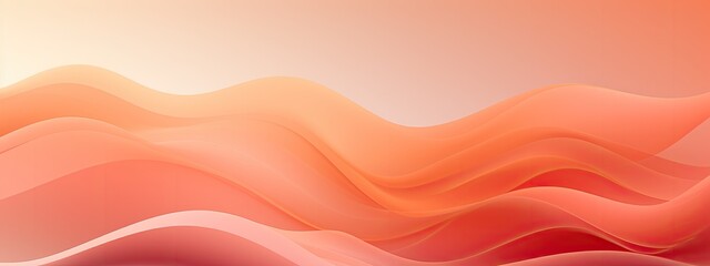 Obraz premium Waves of Peach Fuzz 2024 color create a fluid and abstract design, perfect for dynamic and modern aesthetics.