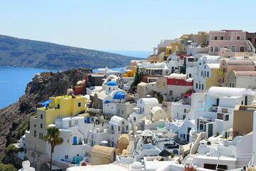 SANTORINI,GREECE-June 20 2023: Oia village, the most picturesque village on Santorini island, a...