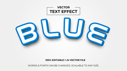 Blue 3d editable text effect premium vector. Editable text style effect. 3d cover of business presentation banner for sale event night party. vector illustration