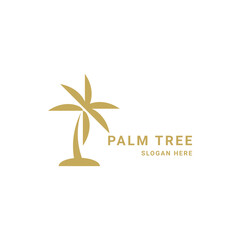 Palm tree vector logo concept design idea