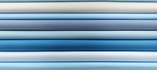 Fabric textile samples. Blue colors range material. Generative AI technology.