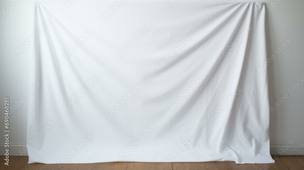 Poster a clean white background with a blank sheet of paper. generative ai.