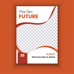 Vector book cover design template. creative book cover with quotes.