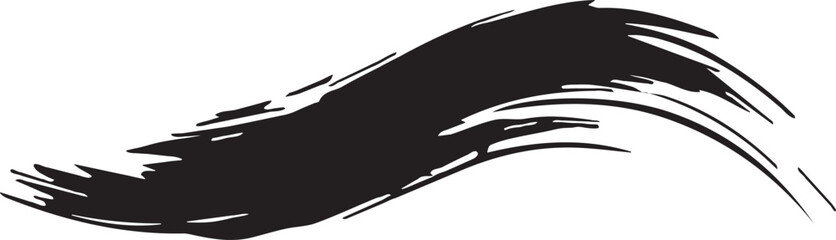 Fototapeta na wymiar Vector illustration of sumi brush stroke. Black and white design element. 