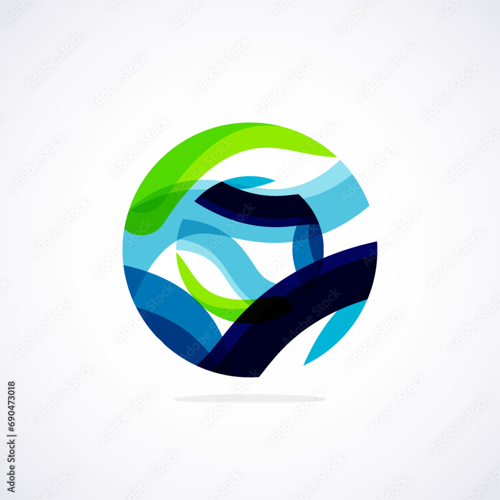 Poster abstract circle logo - minimalist emblem, timeless and universal shape of circle. unique logo repres