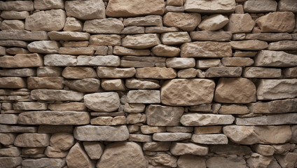 Stacked stone wall background Huge boulders stacked on the wall, orange-red brown rocks, rough mountain surface. Granite background Nature, for design.