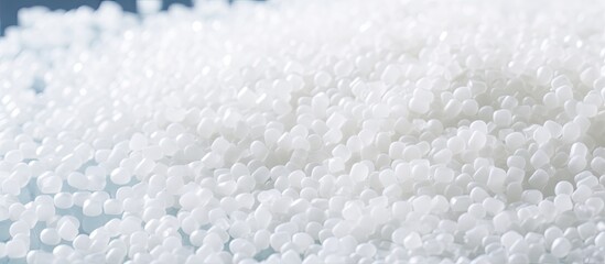 white granules of unprocessed plastic