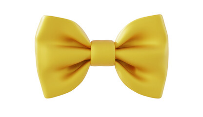 yellow bow tie isolated