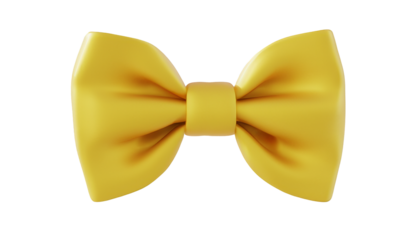 yellow bow tie isolated