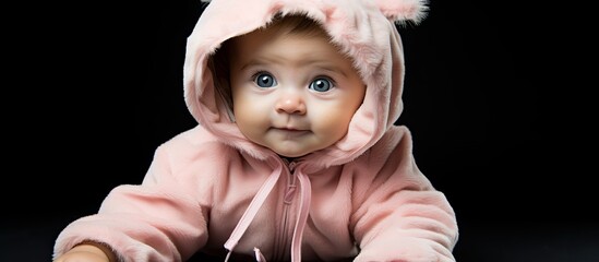 Fototapeta premium Infant female dressed as cat