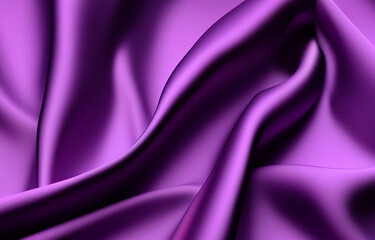 Obraz premium Luxurious Purple Silk and Satin Textile Background with Smooth Waves and Elegant Drapery Design