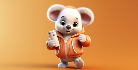 cute pet animal 3D art cartoon
