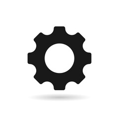 Settings vector icon. Gear symbol. Vector gear tool or button for web application or UI.