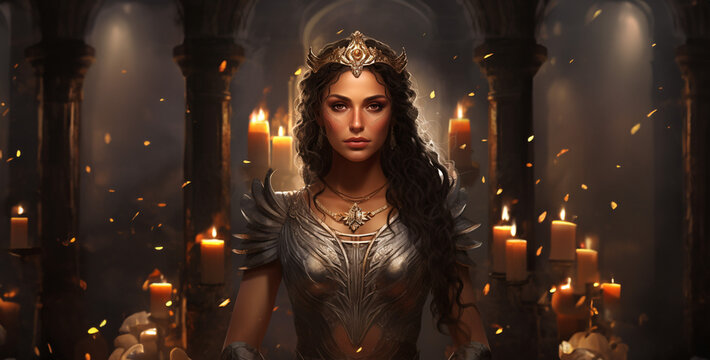 portrait of a woman in the night, portrait of a woman, a picture of Achlys the Greek primordial goddess