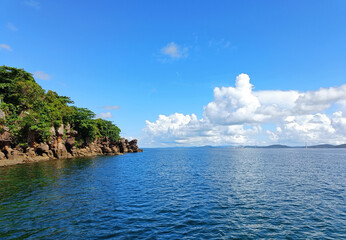 Fototapeta premium Vietnam, Phu Quoc island, seascape with clouds