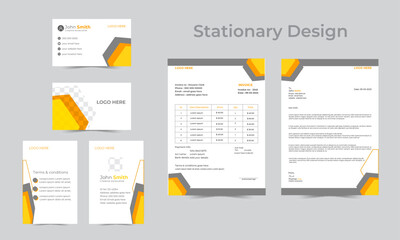 Corporate business  stationary design template. stationary set design.