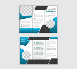 Tri fold brochure design template. creative tri fold business brochure design.