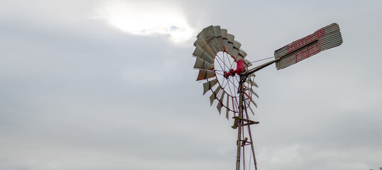 wind turbine in the sky