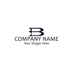 unique luxury minimal alphabet letter B logo. minimalist english letter B logo elements. professional company logo. simple b logotype.