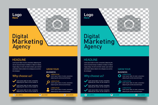 professional flyer, headline, magazine, ad leaflet design.