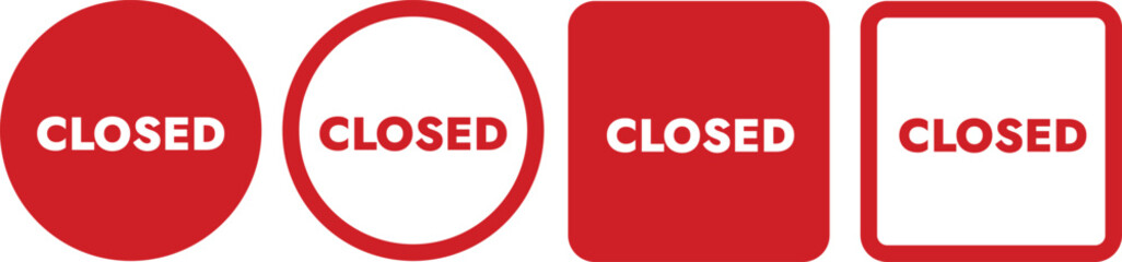 Understated Closure: Minimal Vector Closed Sign for a Clean and Modern Design