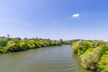 The Main river in Hanau, Germany.