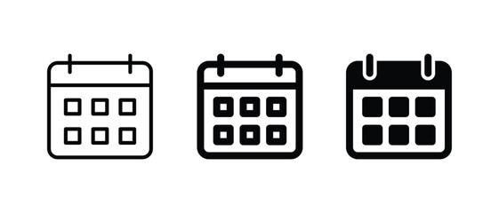 Calendar icon vector illustration. outline icon for web, ui, and mobile apps