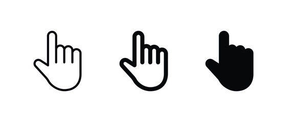 Hand cursor icon vector. Hand click icon for web, ui, and mobile apps