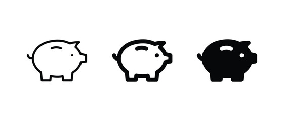 Piggy Bank icon vector illustration. outline icon for web, ui, and mobile apps