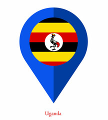 Flag Of Uganda Uganda flag vector  illustration  National flag of Uganda  Uganda  flag. map pin flag of Uganda.