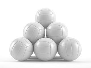 Volleyball balls pyramid